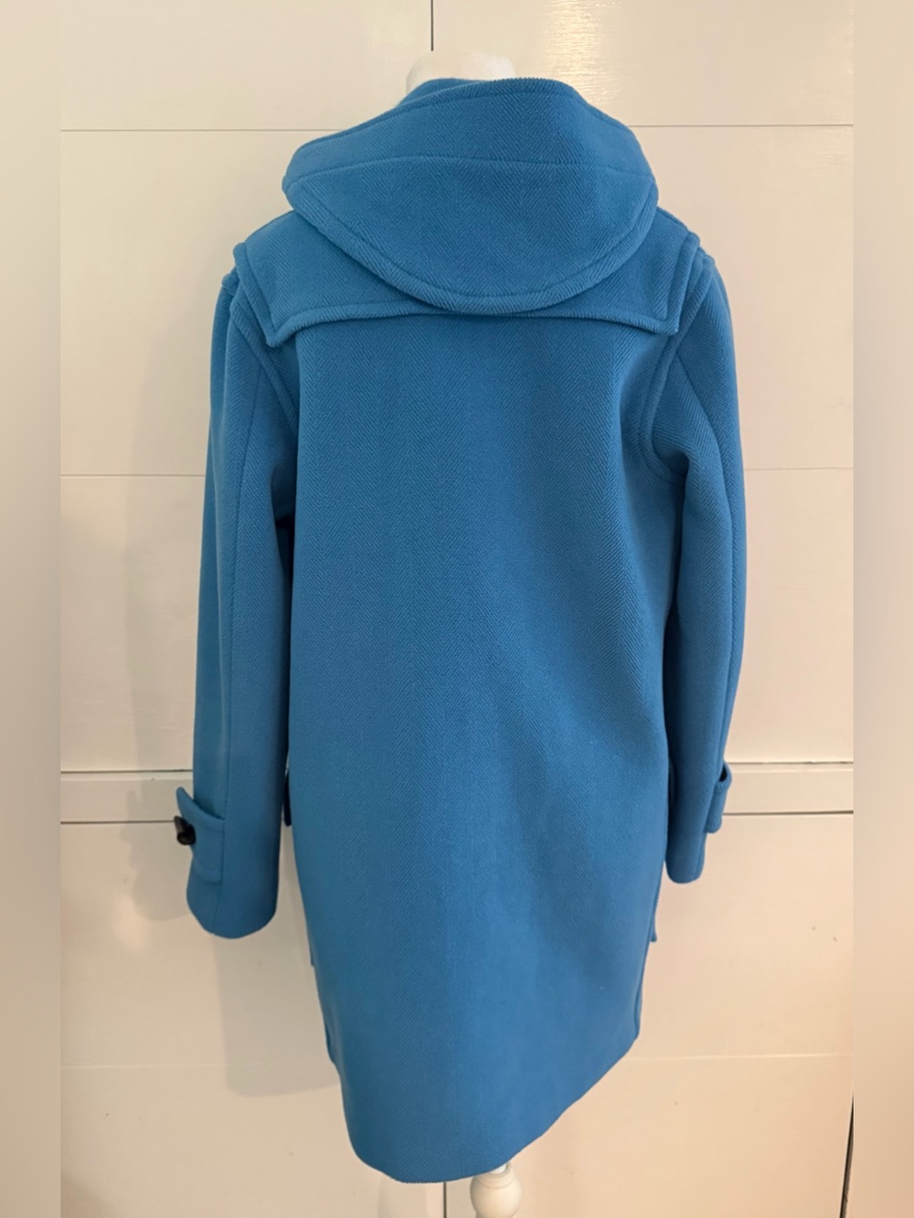 Burberry Brit Bright Blue Wool Hooded Toggle Duffle Coat - Picture 5 of 9